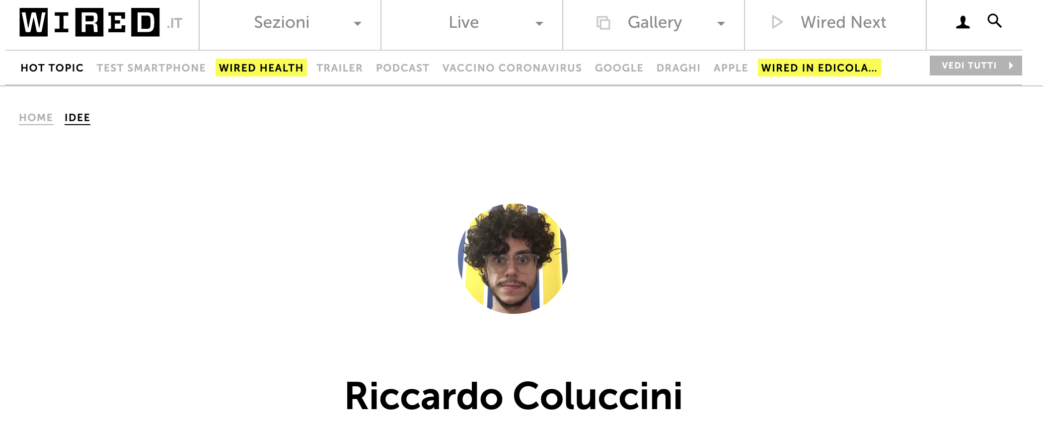 Articles for WIRED Italy